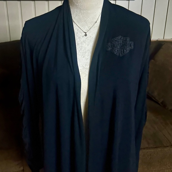 Harley Davidson • Size 1X/2X-Large • Black • Sweater Cardigan - Picture 3 of 14